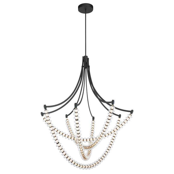 Pearl LED Chandelier in Dark Matte Black Minka-Lavery