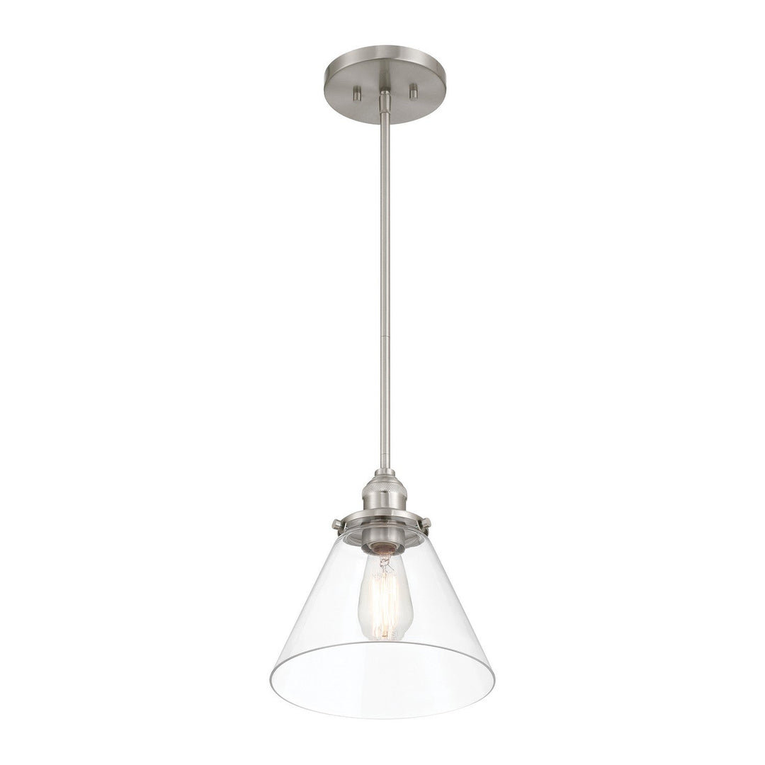 Barwell One Light Mini Pendant in Brushed Nickel Minka-Lavery