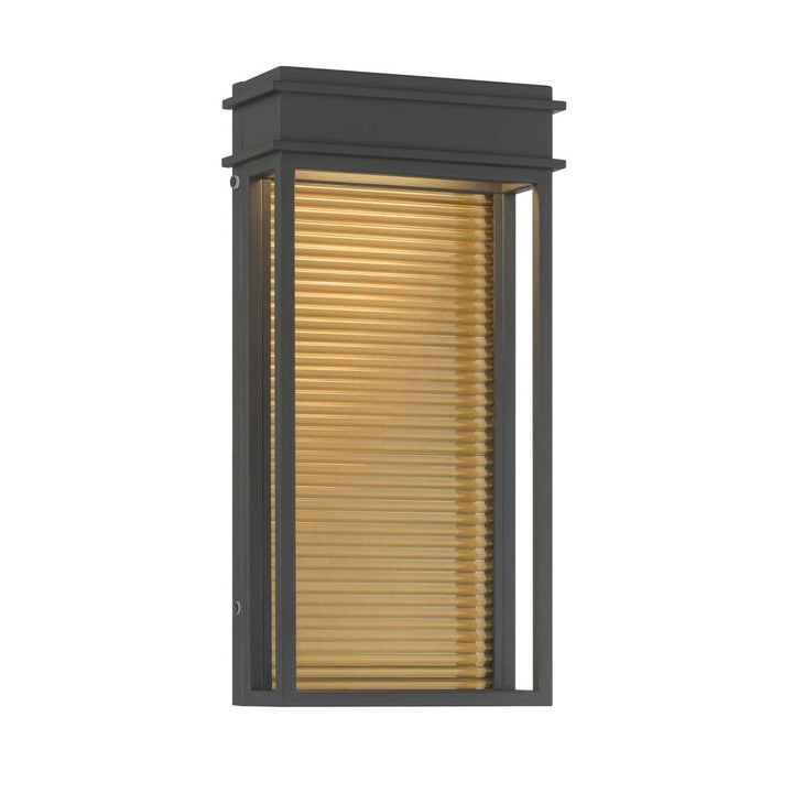 Clyne LED Outdoor Wall Sconce in Sand Coal Black Minka-Lavery