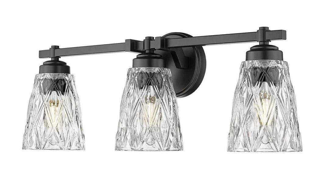Z-Lite Canada - 1960-3V-MB - Three Light Vanity - Andree - Matte Black