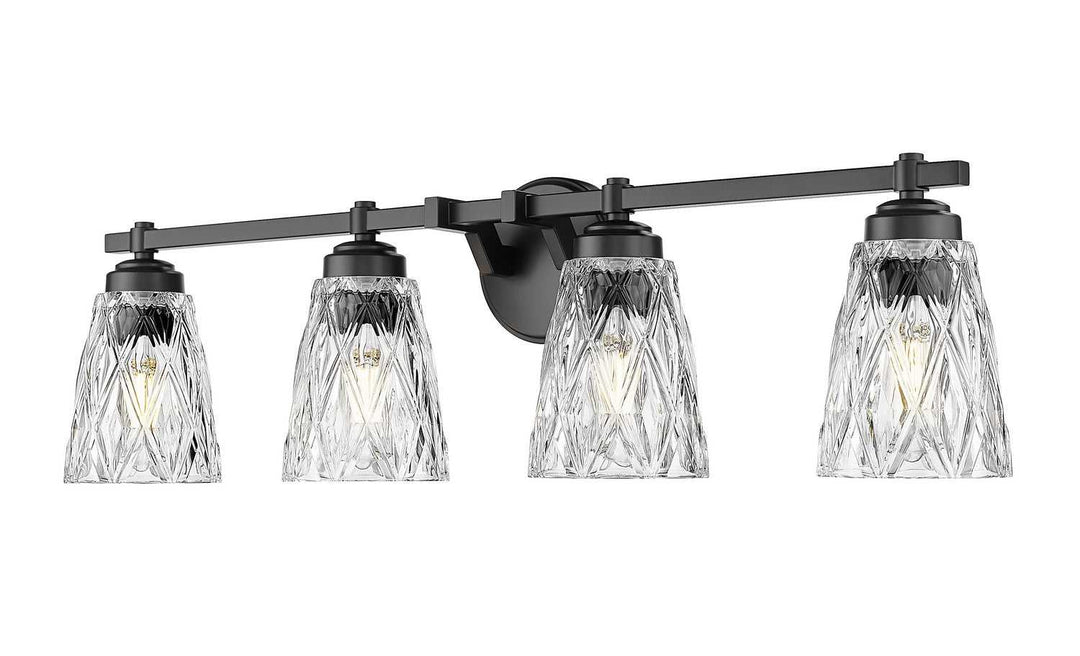 Z-Lite Canada - 1960-4V-MB - Four Light Vanity - Andree - Matte Black