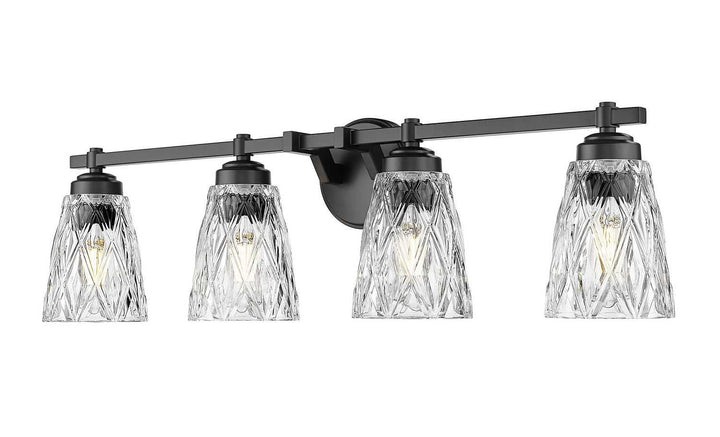 Z-Lite Canada - 1960-4V-MB - Four Light Vanity - Andree - Matte Black