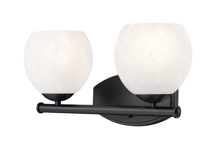 Colette Two Light Vanity in Matte Black Z-Lite Canada