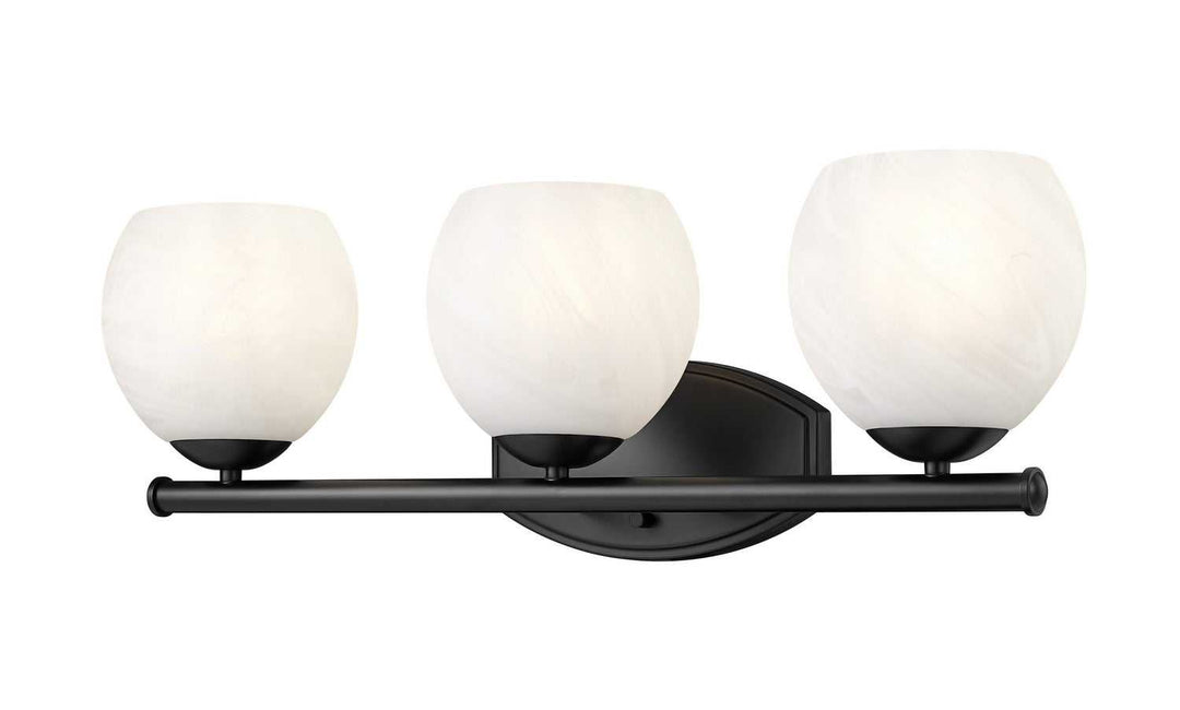 Colette Three Light Vanity in Matte Black Z-Lite Canada