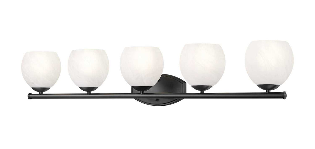 Colette Five Light Vanity in Matte Black Z-Lite Canada