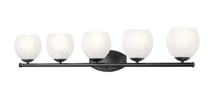 Colette Five Light Vanity in Matte Black Z-Lite Canada