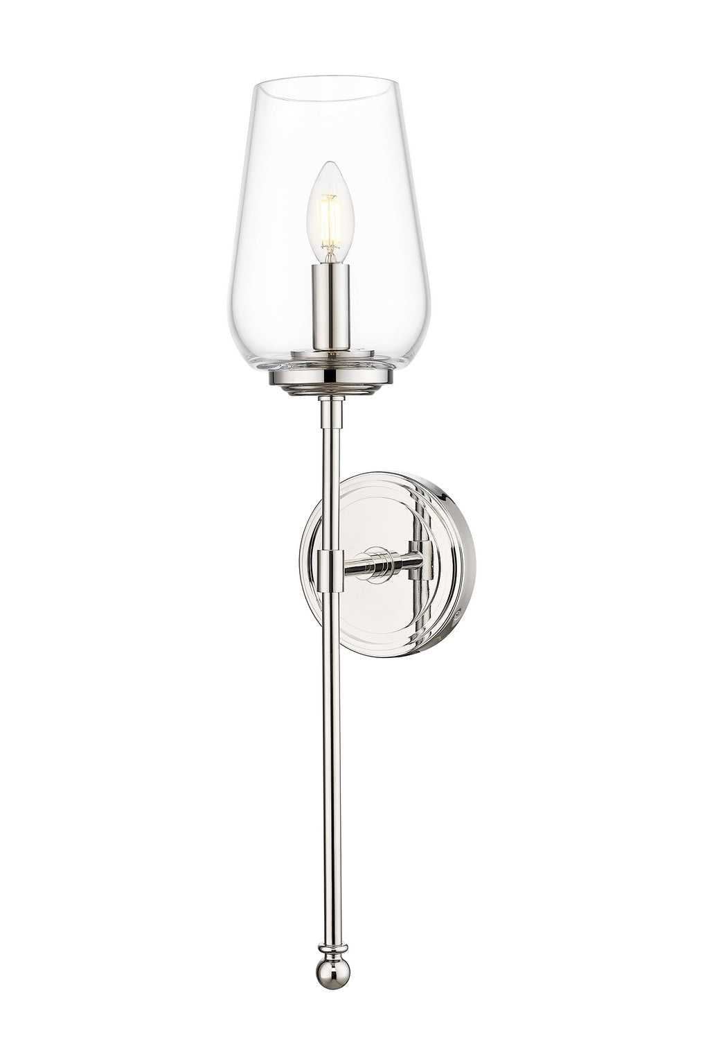Dominique One Light Wall Sconce in Polished Nickel Z-Lite Canada