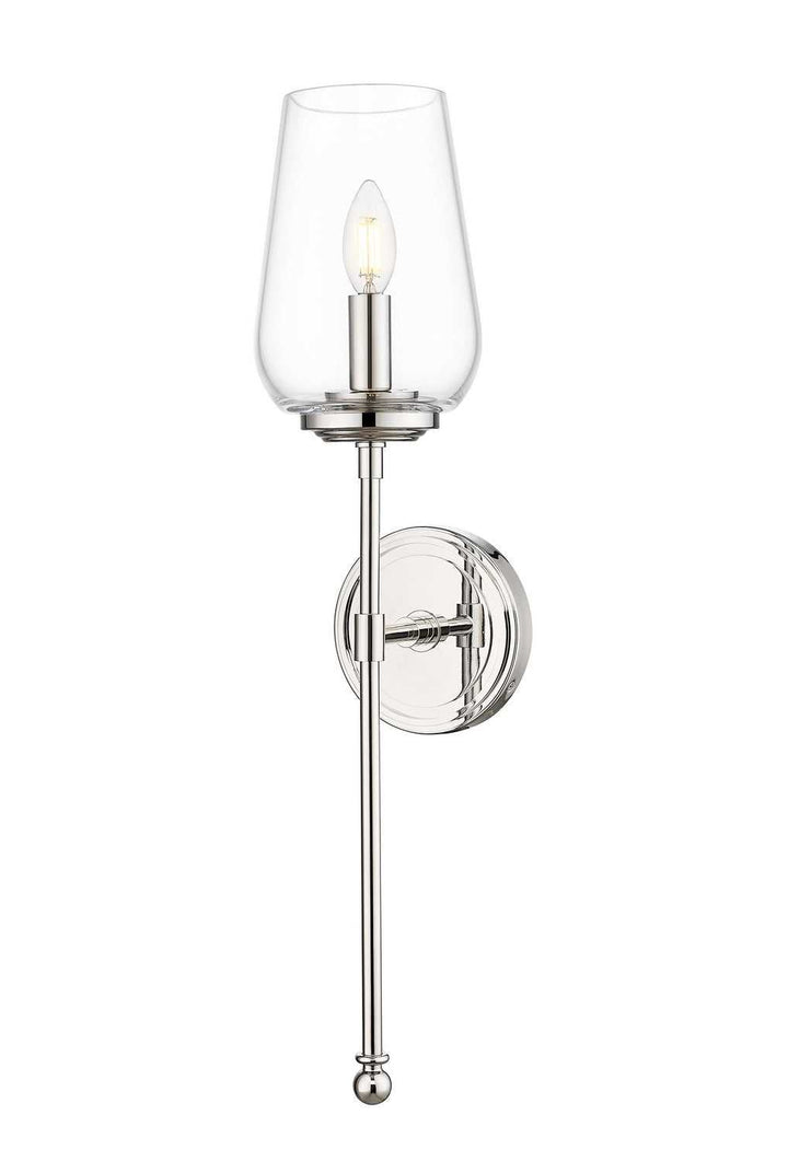 Dominique One Light Wall Sconce in Polished Nickel Z-Lite Canada