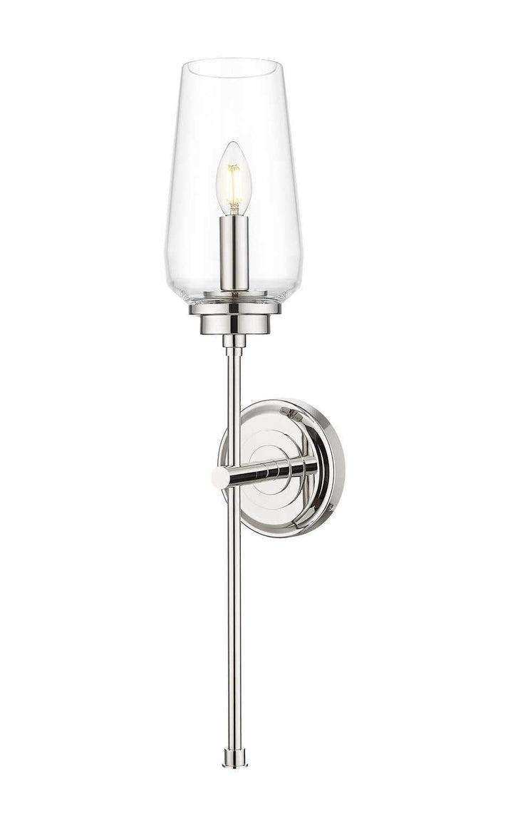 Clara One Light Wall Sconce in Polished Nickel Z-Lite Canada
