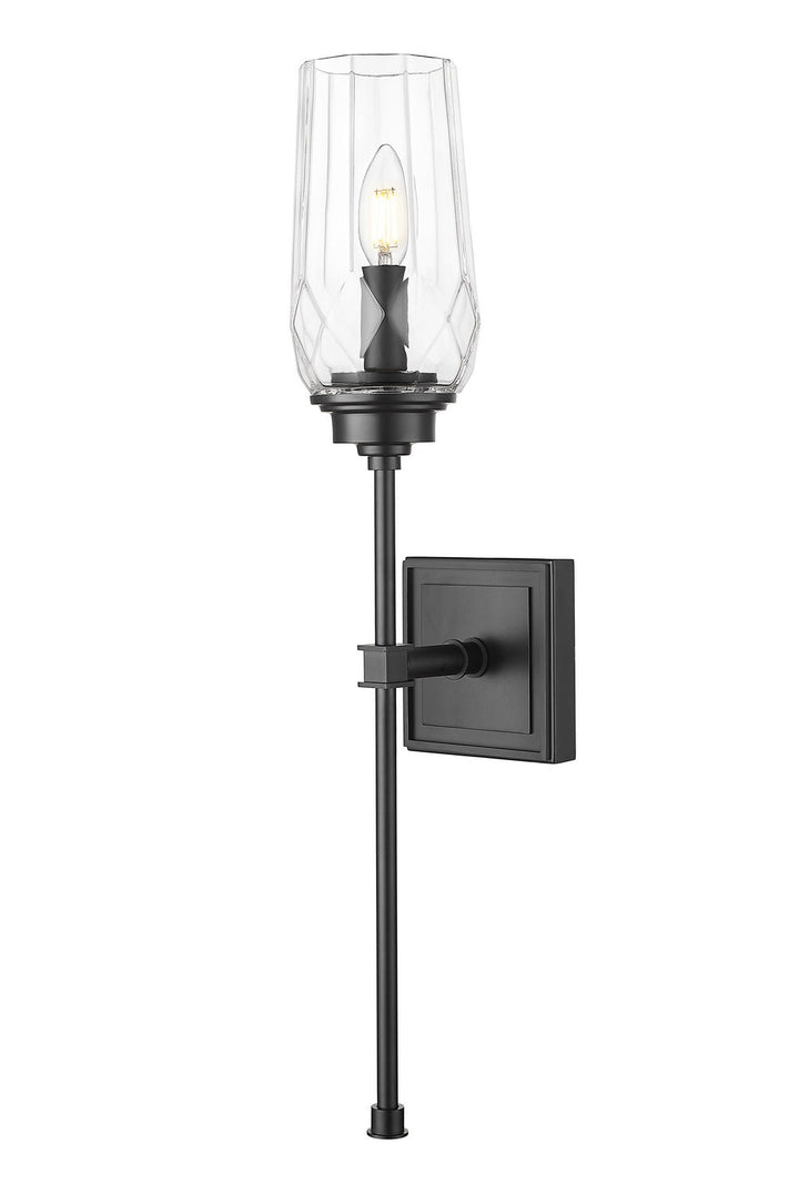 Cosmo One Light Wall Sconce in Matte Black Z-Lite Canada