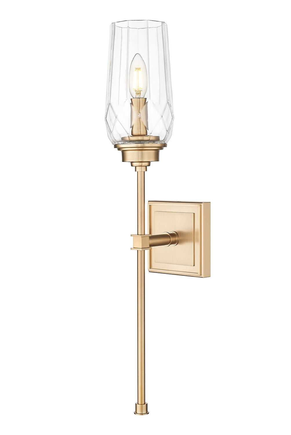 Cosmo One Light Wall Sconce in Modern Gold Z-Lite Canada