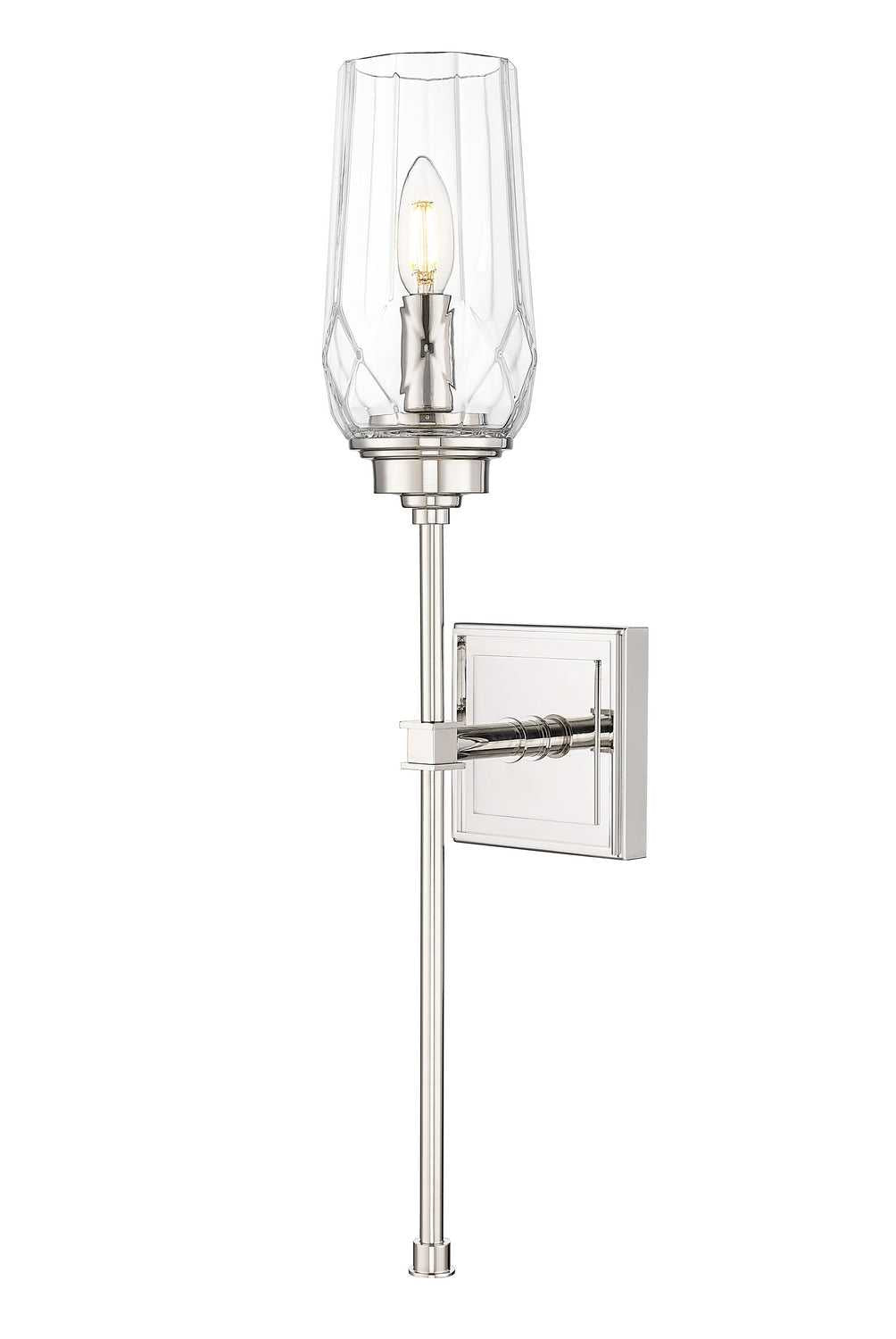 Cosmo One Light Wall Sconce in Polished Nickel Z-Lite Canada