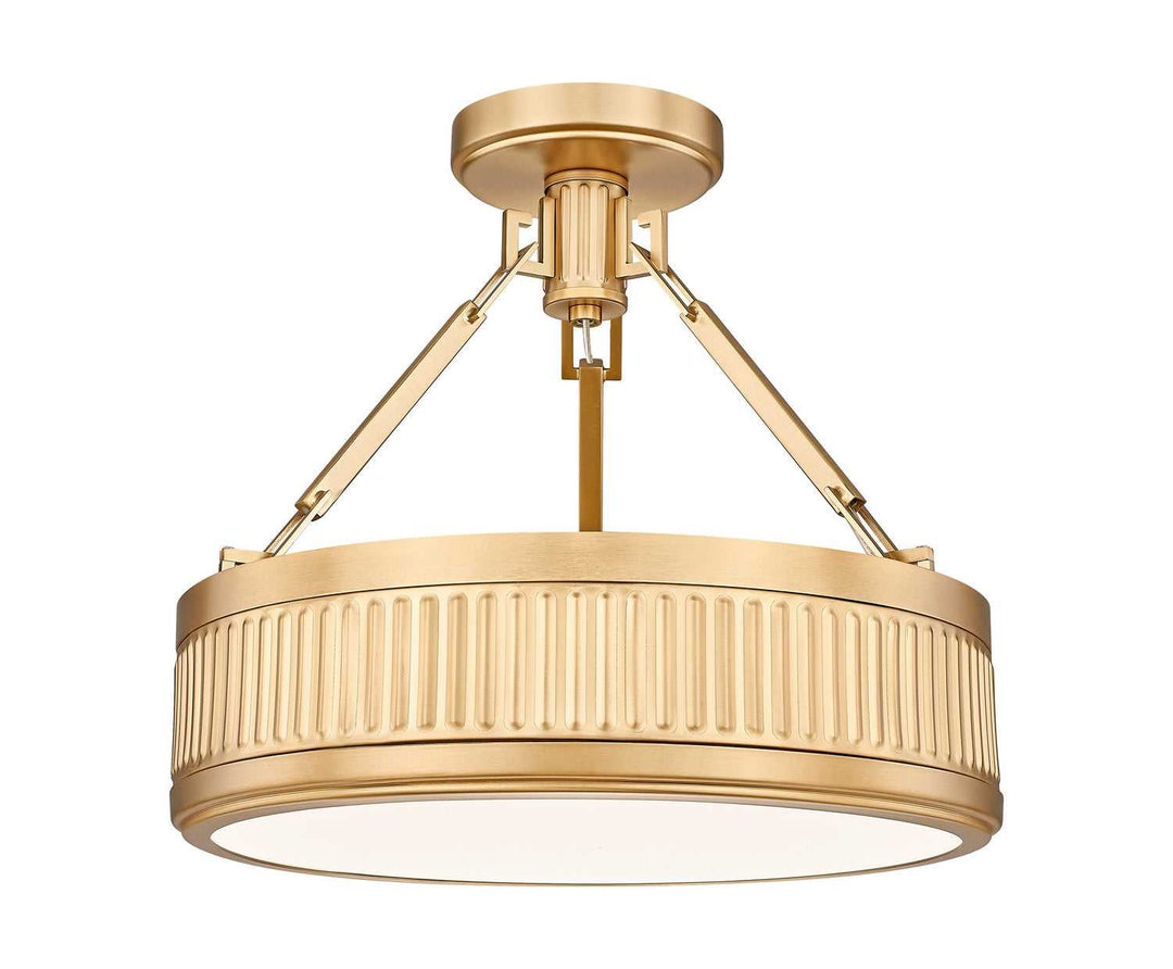 Quinn LED Semi Flush Mount in Modern Gold Z-Lite Canada