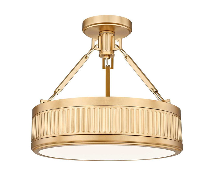 Quinn LED Semi Flush Mount in Modern Gold Z-Lite Canada