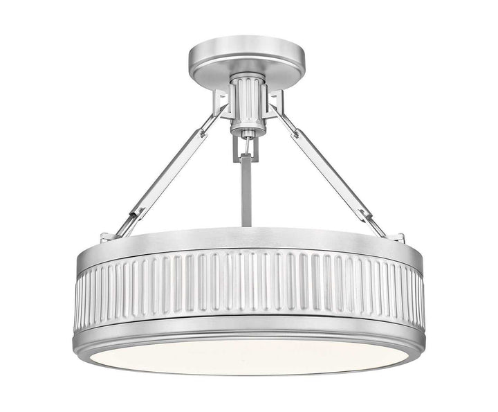 Quinn LED Semi Flush Mount in Satin Nickel Z-Lite Canada