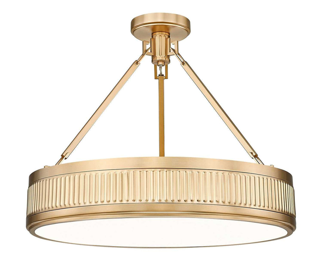 Quinn LED Semi Flush Mount in Modern Gold Z-Lite Canada
