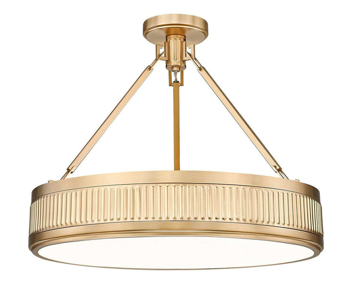 Quinn LED Semi Flush Mount in Modern Gold Z-Lite Canada