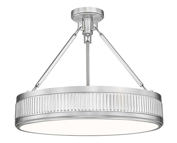 Quinn LED Semi Flush Mount in Satin Nickel Z-Lite Canada