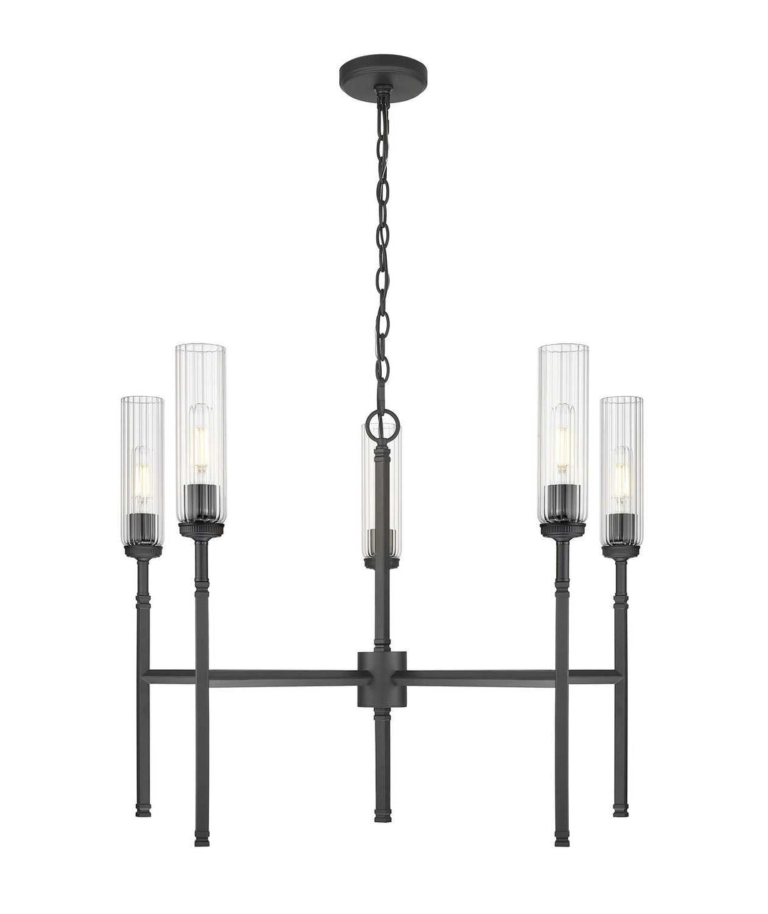 Esme Five Light Chandelier in Matte Black Z-Lite Canada
