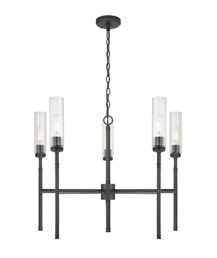 Esme Five Light Chandelier in Matte Black Z-Lite Canada