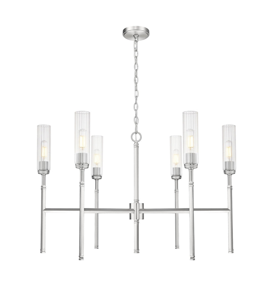 Esme Six Light Chandelier in Brushed Nickel Z-Lite Canada