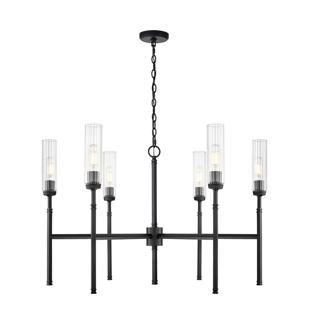 Esme Six Light Chandelier in Matte Black Z-Lite Canada