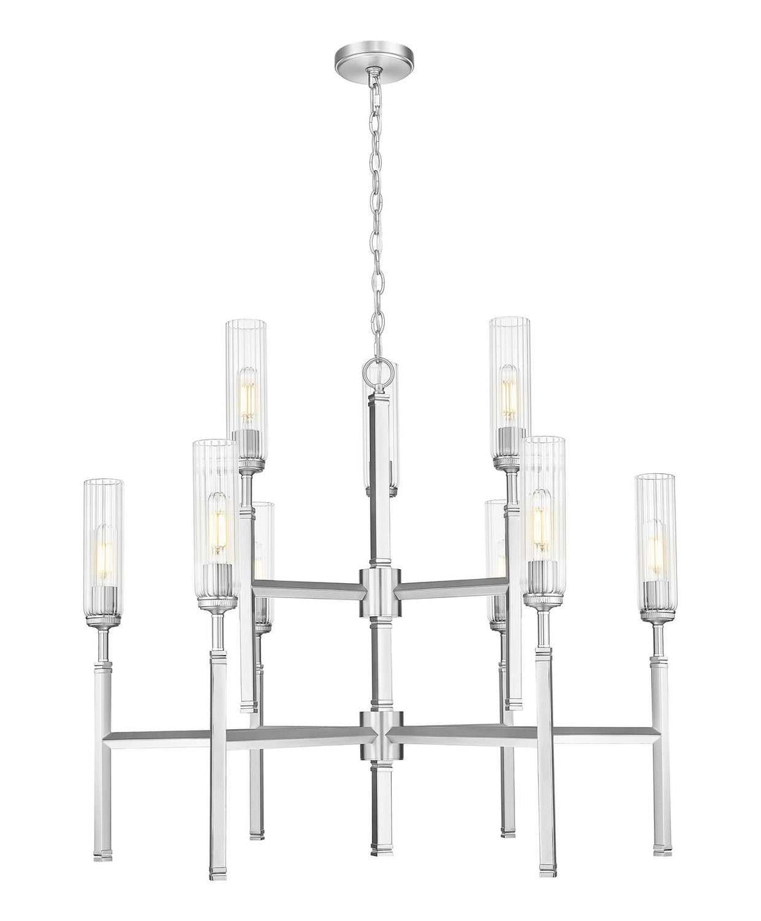 Esme Nine Light Chandelier in Brushed Nickel Z-Lite Canada
