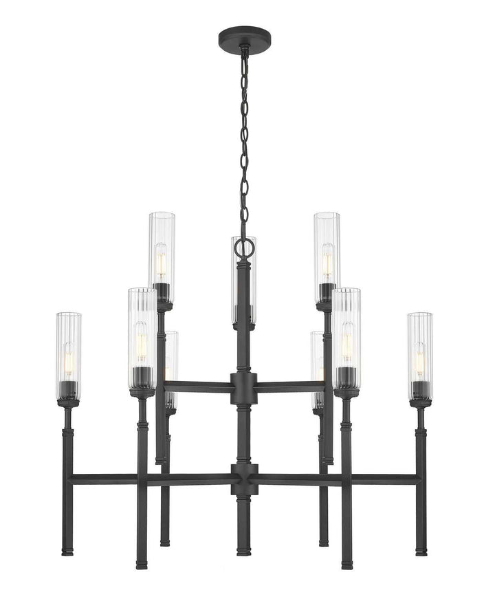 Esme Nine Light Chandelier in Matte Black Z-Lite Canada
