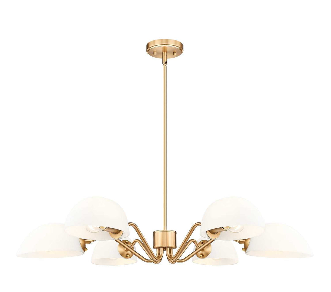 Breton Six Light Chandelier in Modern Gold Z-Lite Canada