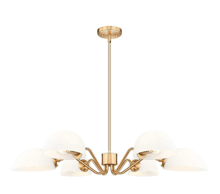 Breton Six Light Chandelier in Modern Gold Z-Lite Canada