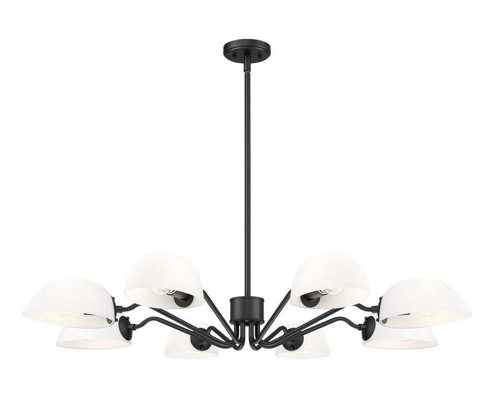 Breton Eight Light Chandelier in Matte Black Z-Lite Canada