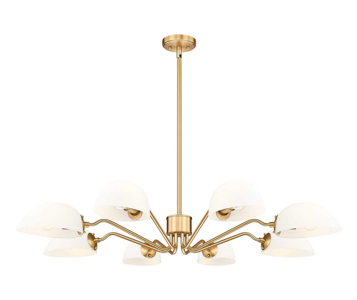 Breton Eight Light Chandelier in Modern Gold Z-Lite Canada
