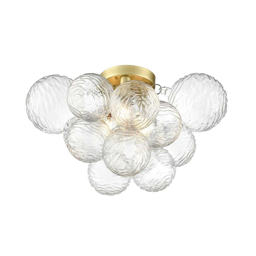 DVI Canada - DVP32812PSB-WVC - Three Light Semi-Flush Mount - Comet - Painted Satin Brass