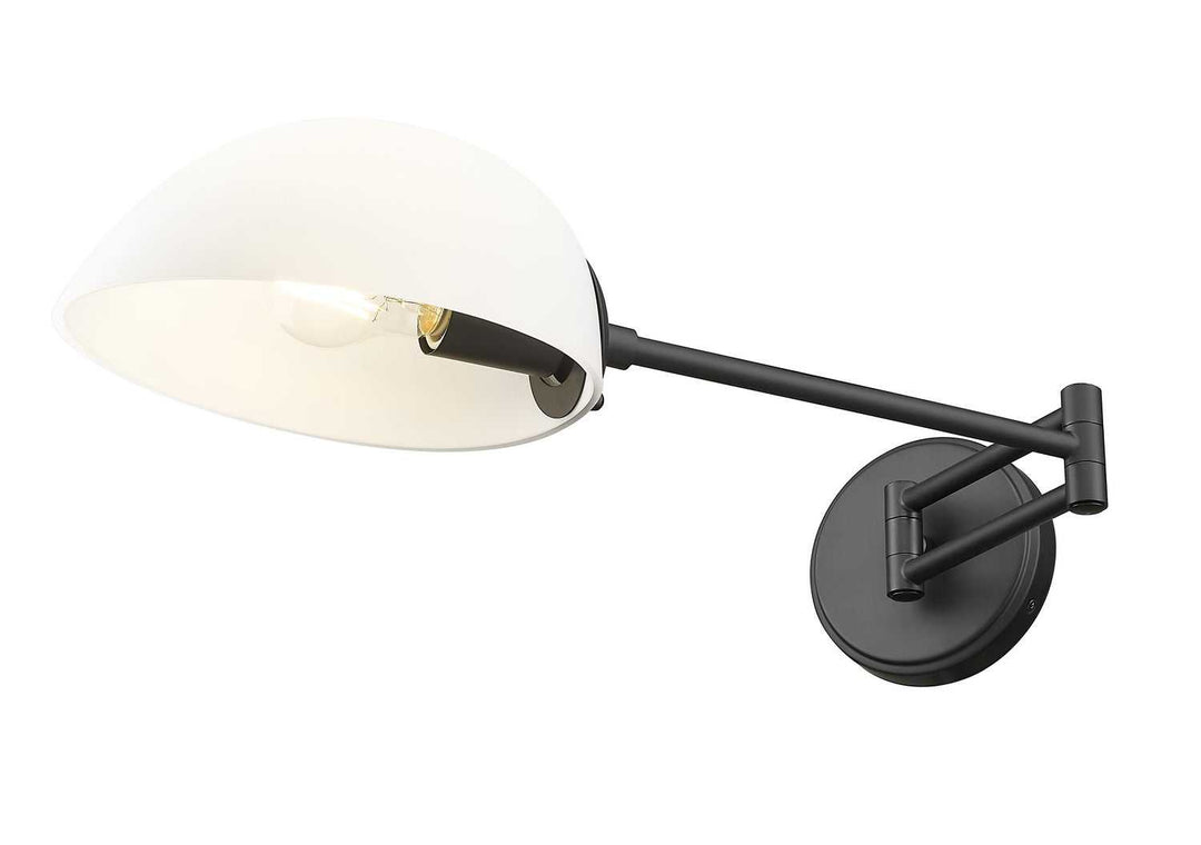 Breton One Light Wall Sconce in Matte Black Z-Lite Canada