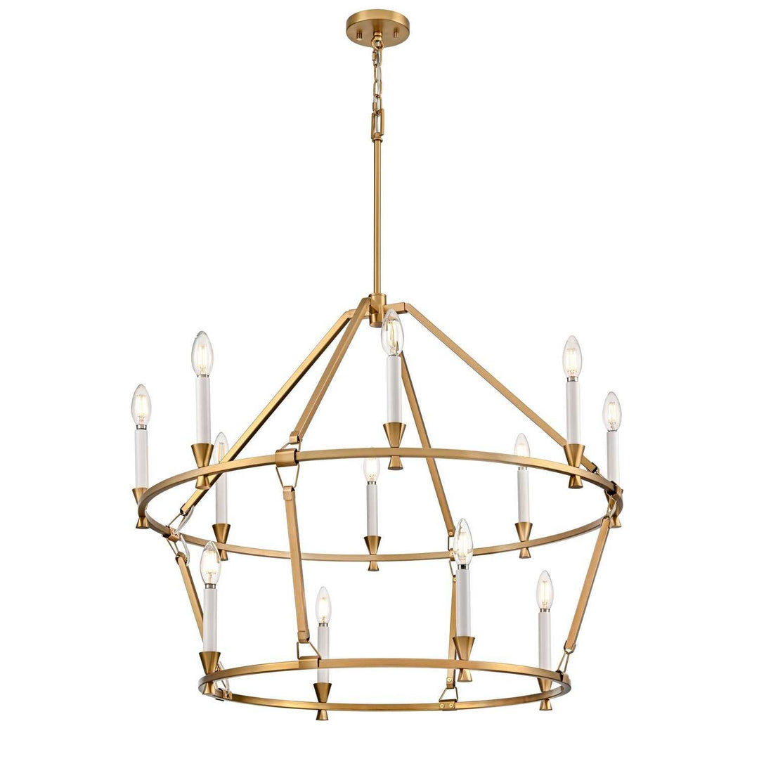 Carisbrooke 12 Light Chandelier in Brass DVI Canada