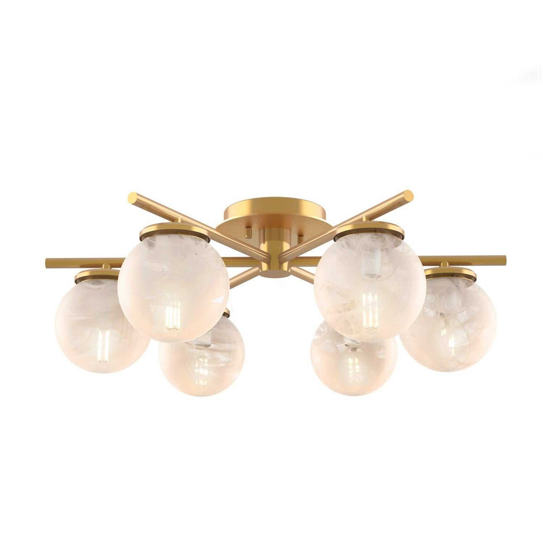 DVI Canada - DVP37911BR-MS - Six Light Flushmount - Cirrus - Brass