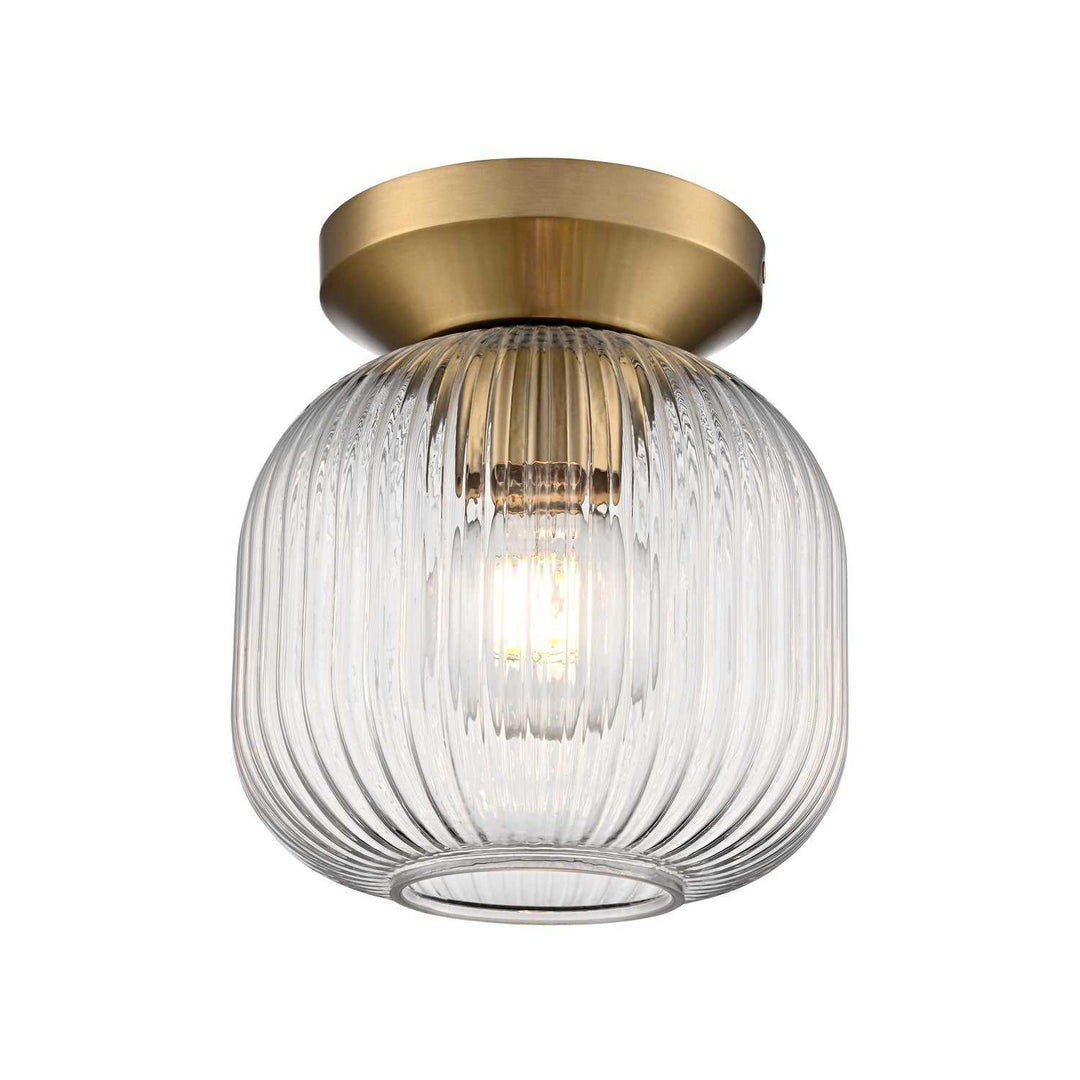 Virtanen One Light Flushmount in Champange Gold DVI Canada