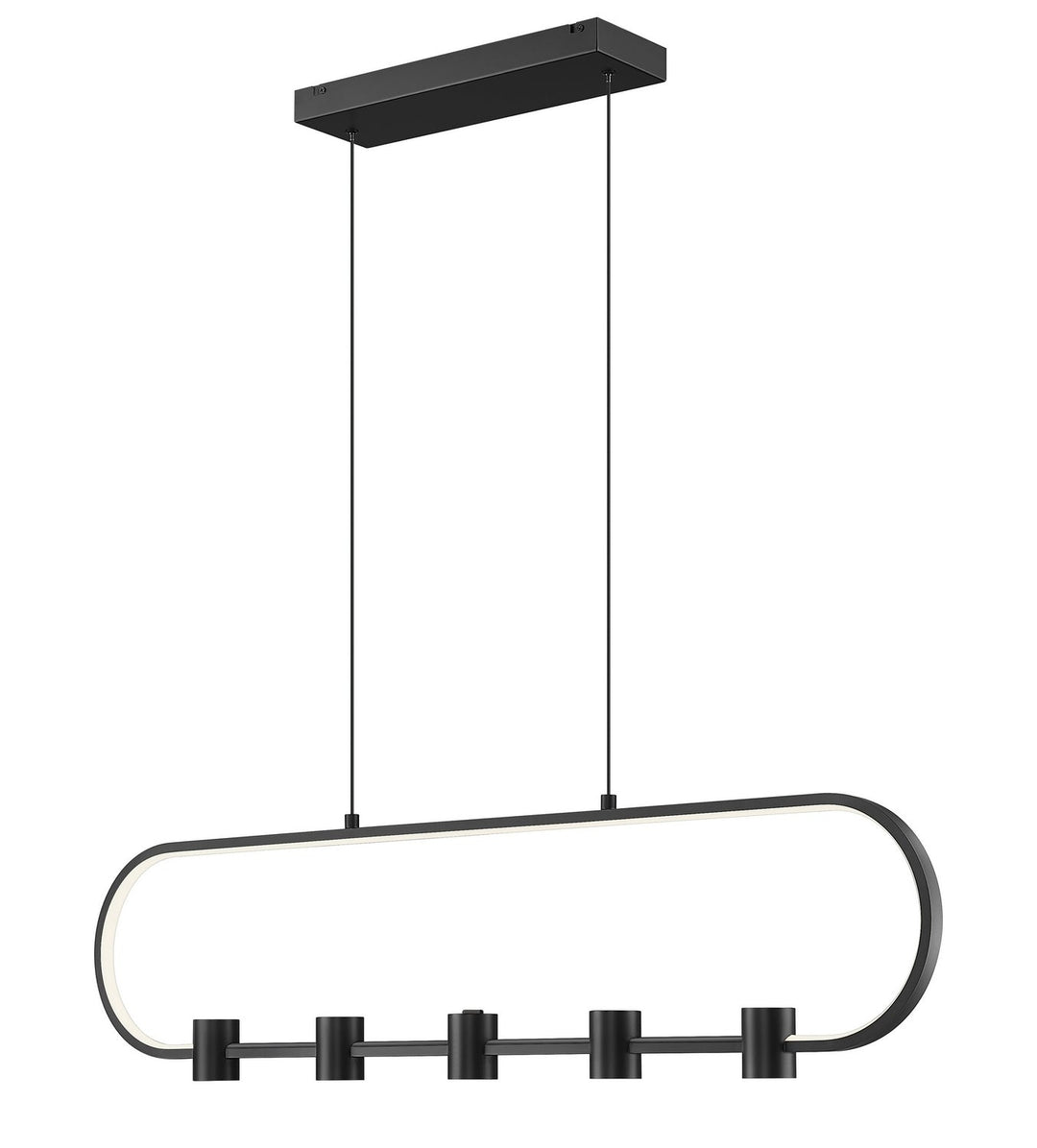 Saros LED Linear Chandelier in Matte Black Z-Lite Canada