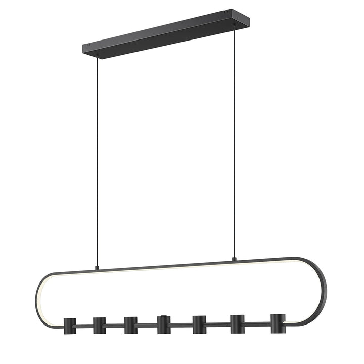 Saros LED Linear Chandelier in Matte Black Z-Lite Canada