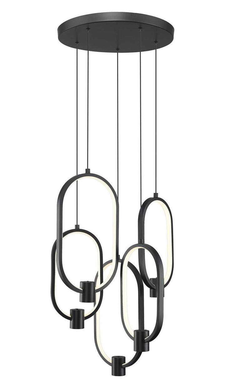 Saros LED Chandelier in Matte Black Z-Lite Canada
