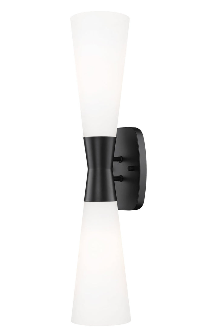Emrys Two Light Wall Sconce in Matte Black Z-Lite Canada