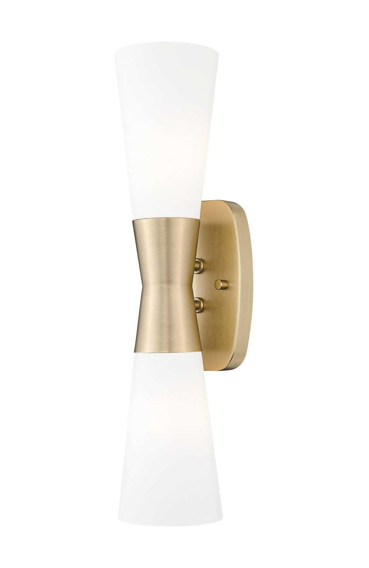 Emrys Two Light Wall Sconce in Modern Gold Z-Lite Canada