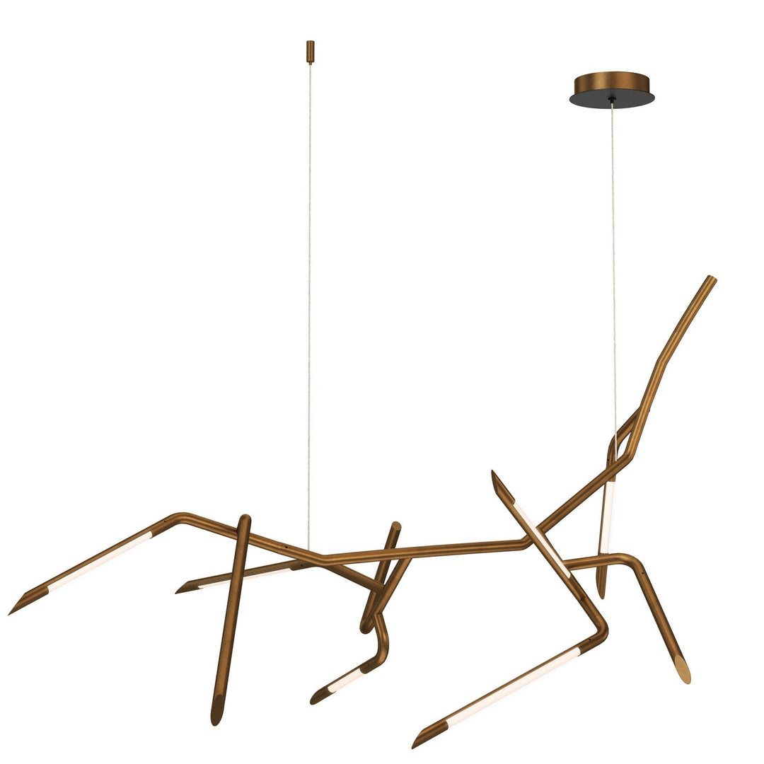 Scion LED Pendant in Weathered Brass ET2