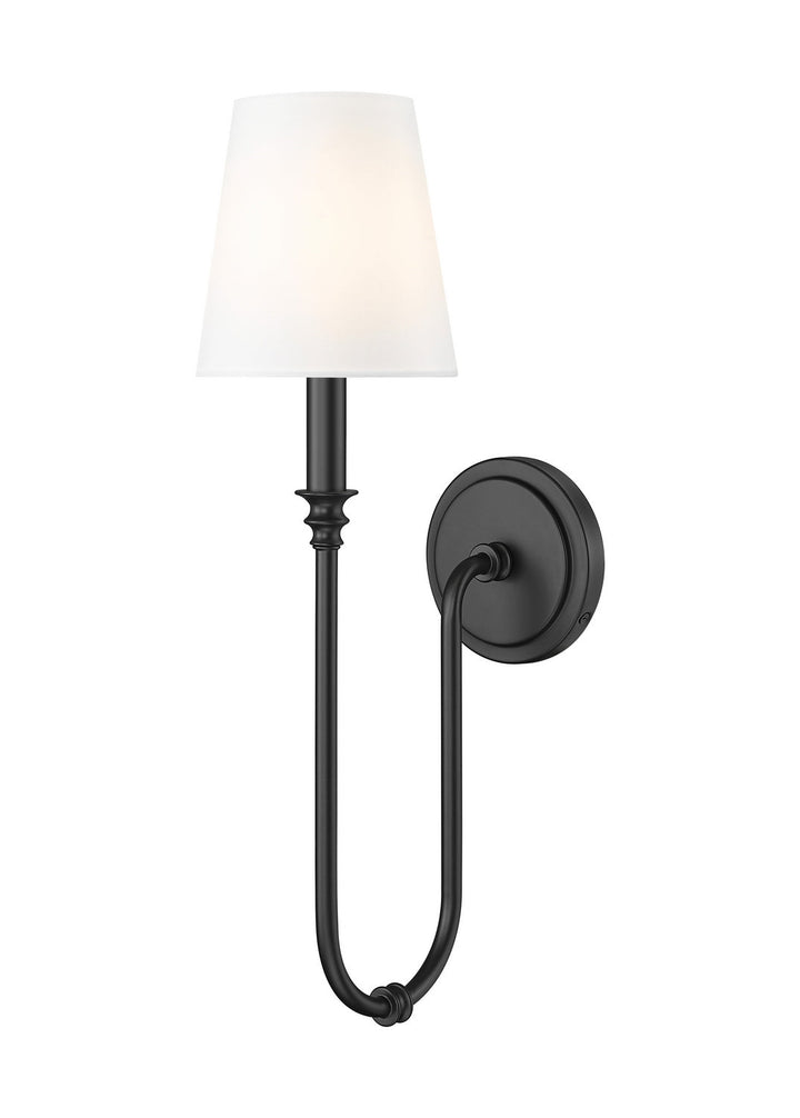 Jisele One Light Wall Sconce in Matte Black Z-Lite Canada