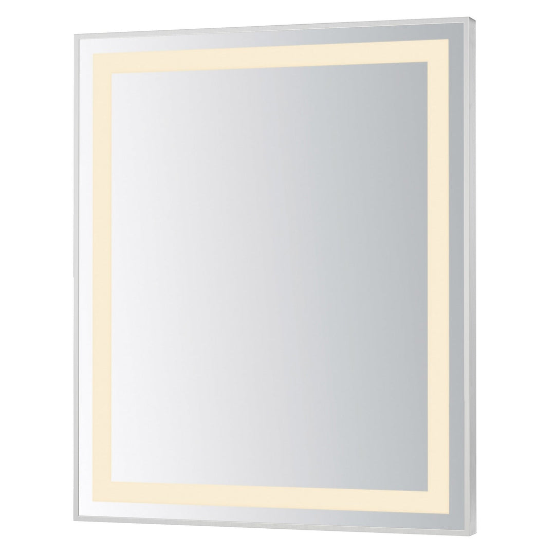 Framed LED Mirror in Satin Nickel ET2