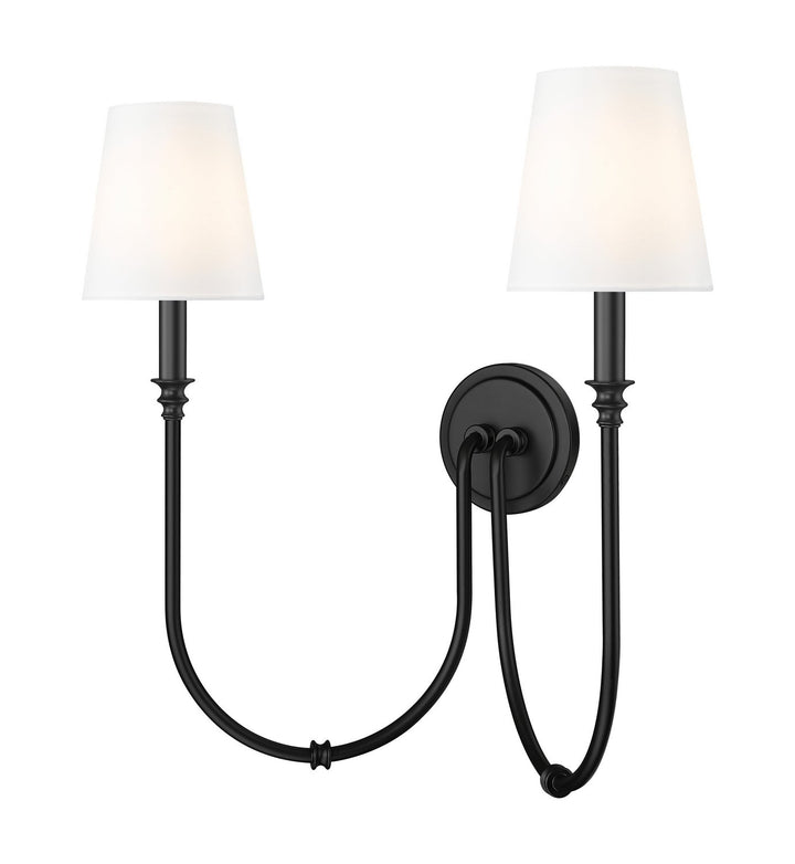 Jisele Two Light Wall Sconce in Matte Black Z-Lite Canada