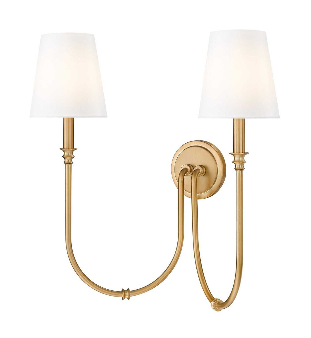 Jisele Two Light Wall Sconce in Rubbed Brass Z-Lite Canada