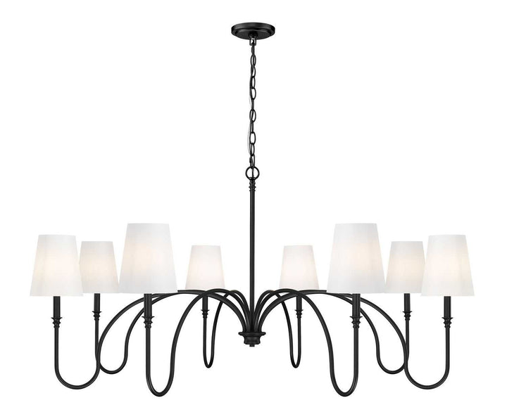 Jisele Eight Light Chandelier in Matte Black Z-Lite Canada