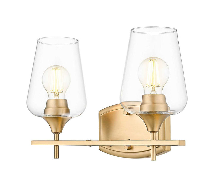 Joliet Two Light Vanity in Burnished Brass Z-Lite Canada