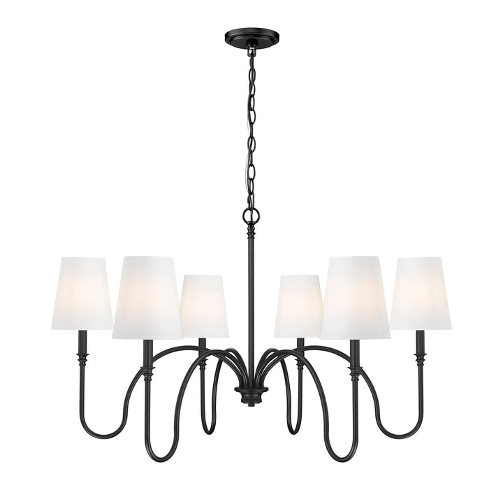 Jisele Six Light Chandelier in Matte Black Z-Lite Canada